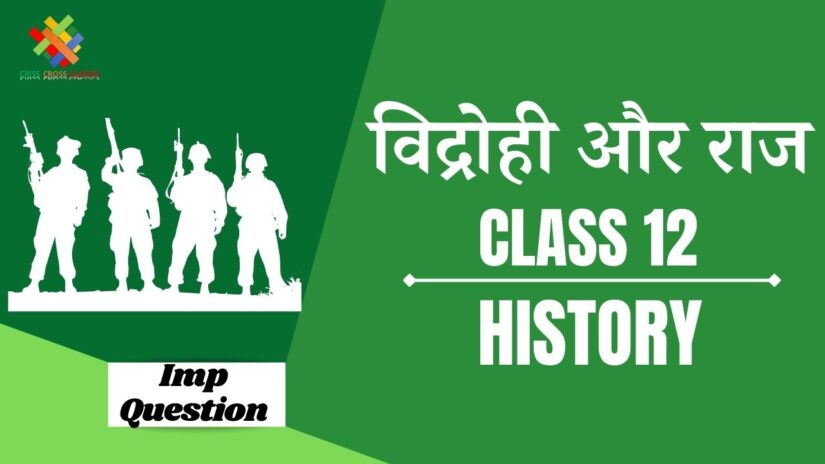 Important Questions विद्रोही और राज (1857) || Class 12 History Chapter 11 in Hindi ||